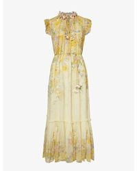 Zimmermann - Natura Floral-print Crepe Midi Dress X - Lyst