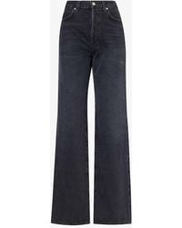 Citizens of Humanity - Annina Whiskered Wide-leg High-rise Organic-denim Jeans - Lyst