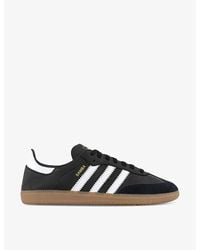 adidas - Samba Collapsible Leather And Suede Low-top Trainers - Lyst