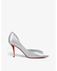 Christian Louboutin - Apostropha 80 Pointed-toe Metallic-leather Courts - Lyst