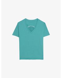 Zadig & Voltaire - Tommer Graphic-Print Short-Sleeve Cotton T-Shirt - Lyst