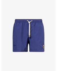 ARRELS Barcelona - Small-Cat Embroidered Swim Shorts - Lyst