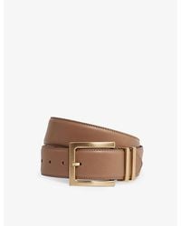 Reiss - Brompton Square-Buckle Leather Belt - Lyst