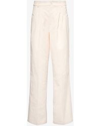 PAIGE - Merano Straight-leg High-rise Woven-blend Trousers - Lyst