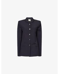 KHAITE - Celton Tailored Wool Jacket - Lyst