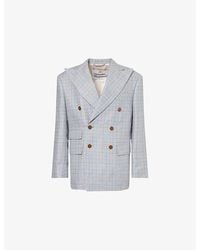 Vivienne Westwood - Db Niesen Check-Print Wool And Linen Blazer - Lyst