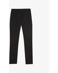 Ted Baker - Ozete Split-detail Skinny-fit Stretch-cotton Trousers - Lyst