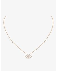 Messika - Lucky Eye Diamond Pavé Pendant Necklace - Lyst