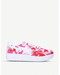 a bathing ape bapesta abc camo 20th anniversary pink