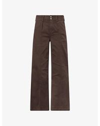 PAIGE - Brooklyn Wide-Leg Stretch-Denim Blend Jeans - Lyst