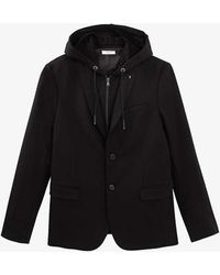 IKKS - Interlock Regular-fit Hooded Stretch-woven Suit Jacket - Lyst