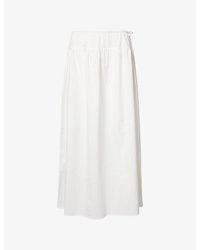 Deiji Studios - Tie-Detail Checked Cotton Maxi Skirt - Lyst