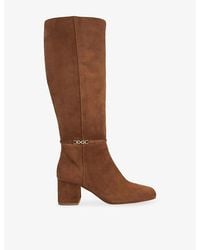 Dune - Sanna Suede Block-Heel Knee-High Boots - Lyst