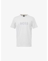 BOSS - Sun-Protection Regular-Fit Cotton-Jersey T-Shirt - Lyst