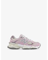 New Balance - 9060 Suede And Mesh Low-Top Trainers - Lyst