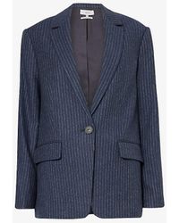 Vince - Pinstriped Single-breasted Woven Blazer - Lyst