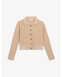 Claudie Pierlot - Collared Long-sleeve Knitted Cardigan - Lyst