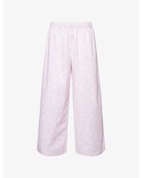 Lounge Underwear - Floral-Print Cotton Pyjama Bottoms - Lyst