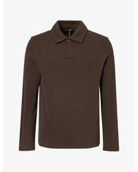 PAIGE - Hammond Long-Sleeve Cotton Polo Shirt - Lyst