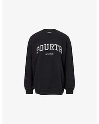 4th & Reckless - Fourth Logo-Embroidered Cotton-Jersey Sweatshirt - Lyst