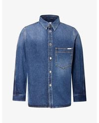 Givenchy - Patch-Pocket Long-Sleeve Denim Shirt - Lyst