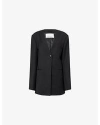 Frankie Shop - Winsen Collarless Wool-Blend Blazer - Lyst