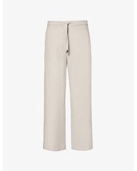 Max Mara - Floria Two-Slip-Pockets Wide-Leg High-Rise Stretch-Wool Trousers - Lyst