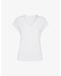 Whistles - Willa Short-Sleeve Cotton-Jersey T-Shirt - Lyst