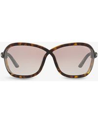 Tom Ford - Tr001753 Fernanda Butterfly-frame Injected Sunglasses - Lyst