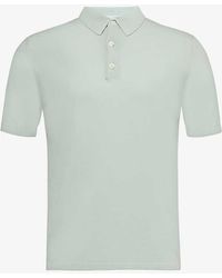 Eleventy - Short-sleeved Ribbed-trim Cotton-knit Polo Shirt X - Lyst