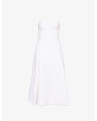 Jonathan Simkhai - Analis Bustier Linen-Blend Midi Dress - Lyst