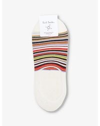 Paul Smith - Striped Organic Cotton-blend Socks - Lyst
