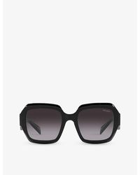 Prada - Pr 28zs Branded-arm Pillow-frame Acetate Sunglasses - Lyst