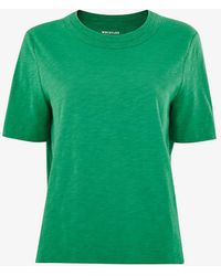 Whistles - Rosa Double-trim Short-sleeved Cotton-jersey T-shirt - Lyst