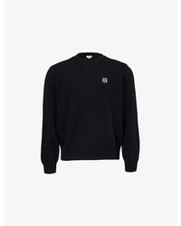 Loewe - Monogram-Embroidery Relaxed-Fit Wool Knitted Jumper - Lyst