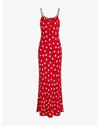 OMNES - Cecile Polka-Dot Cotton Midi Dress - Lyst