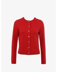 House Of Cb - Round-Neck Cashmere And Merino Wool-Blend Cardigan Xs (A-C Cup) - Lyst