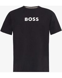 BOSS - Logo-print Stretch-cotton T-shirt X - Lyst