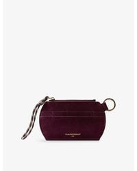 Claudie Pierlot - Logo-Embossed Suede Card Holder - Lyst