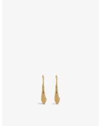 Monica Vinader - Deia 18Ct-Plated Vermeil Hoop Earrings - Lyst