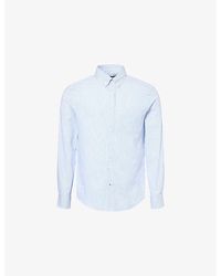 dunhill - Stripe Long-Sleeve Cotton Shirt - Lyst