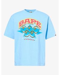 A Bathing Ape - Bape Twin Sta Graphic-Print Cotton T-Shirt - Lyst