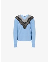 Stella McCartney - Miracle Lace Wool Jumper - Lyst
