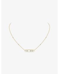 Messika - Move Classique 18Ct And 0.03Ct Diamond Necklace - Lyst