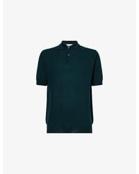 John Smedley - Textured Short-Sleeve Merino-Wool Polo T-Shirt - Lyst