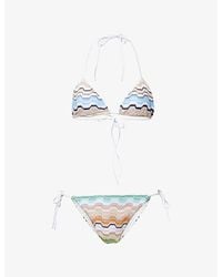 Missoni - Zigzag-Pattern Triangle Bikini Set - Lyst