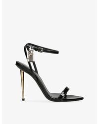 Tom Ford - Padlock 105 Patent Leather Heeled Sandals - Lyst