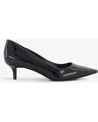 Dune - Advanced Patent Faux-leather Kitten-heel Courts - Lyst