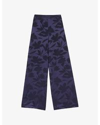 Ted Baker - Vy Maurah Wide-leg High-rise Woven Trousers - Lyst