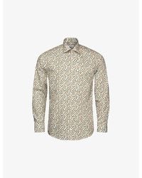 Eton - Graphic-print Slim-fit Cotton-blend Shirt - Lyst